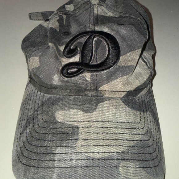 Vintage LA Dodgers Logo New Era Grey camo adjustable size dad hat cap 9Twenty - Picture 1 of 5